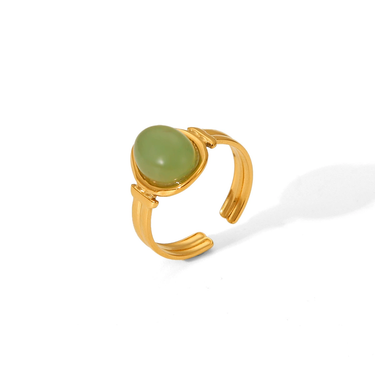 Green Natural Stone Ring
