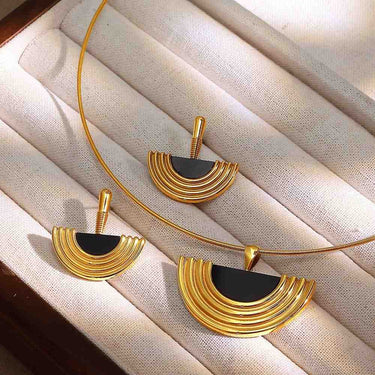 Noelle Pendant & Earring Set| 18K Plated