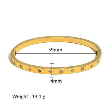 Crystal Zirconic Gold Plated Bracelets size