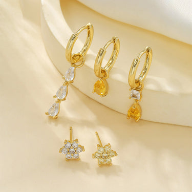 Valirie Bloom & Dangle Earring Set | 18K Plated
