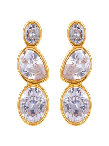 Valencia Zircon Earrings | 18K Plated