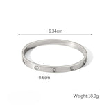 Silver Zircon Bracelet size