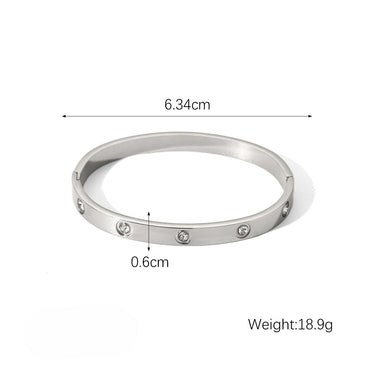 Silver Zircon Bracelet size