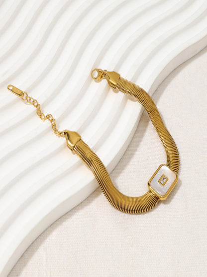 Enamel Snake Chain Bracelet | 18K Plated