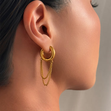 Jacqui Ear Chain | 18K Plated