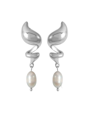 Elowen Pearl Drop Earrings | 18K Plated