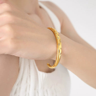 Star Cluster Cuff Bracelet | 18K Plated