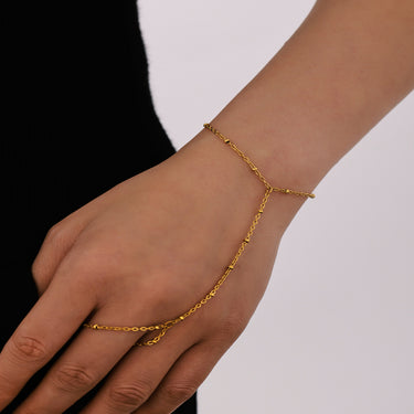 Soleia Chain Ring Bracelet | 18K Plated