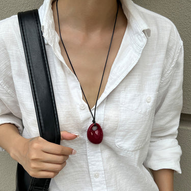 Moise Resin Oval Pendant