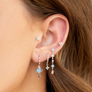 Skyglint Floral Earring Set for SINGLE EAR ONLY | 18K Plated