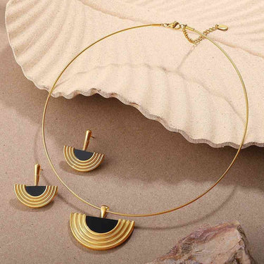 Noelle Pendant & Earring Set| 18K Plated