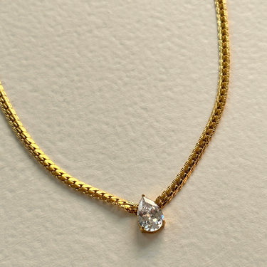 Delph Zircon Necklace| 18K Plated