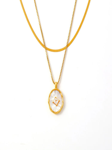 Pavei Layered Necklace | 18K Plated