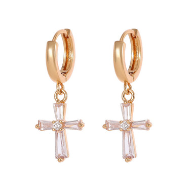 Nora Cross Drops | 18K Plated