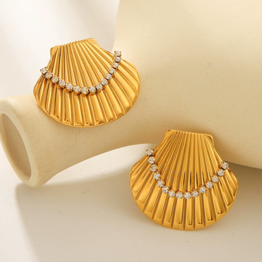 Zircon Shell Studs creatove images
