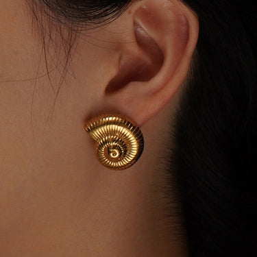 Snail Shell Studs | 18K Plated