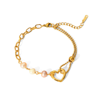 Heart Pearl Bracelet aquastreet