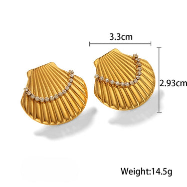 Zircon Shell Studs size