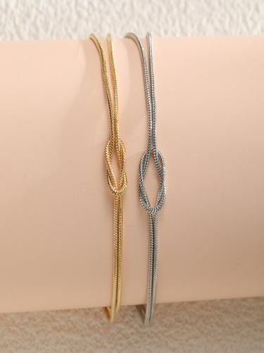Set of 2 - Together Forever Infinity Knot Bracelet | 18K Plated