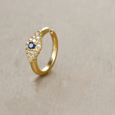 Isla Evil Eye Cuff (Single) | 18K Plated