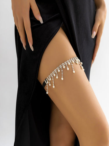 Carol Faux Pearl Thigh Chain
