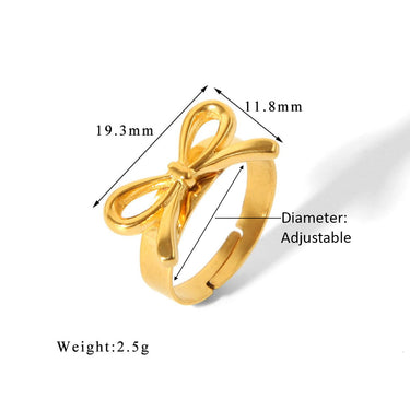 Gold bow rings