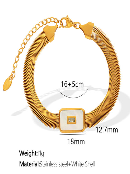 Enamel Snake Chain Bracelet | 18K Plated