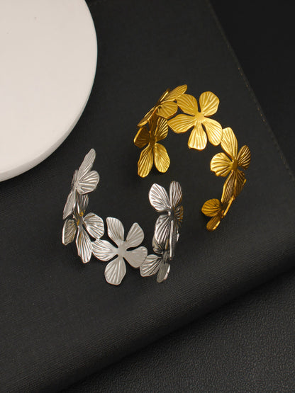 Alba Floral Cuff | 18K Plated