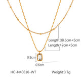 White Stone Allure Necklace size