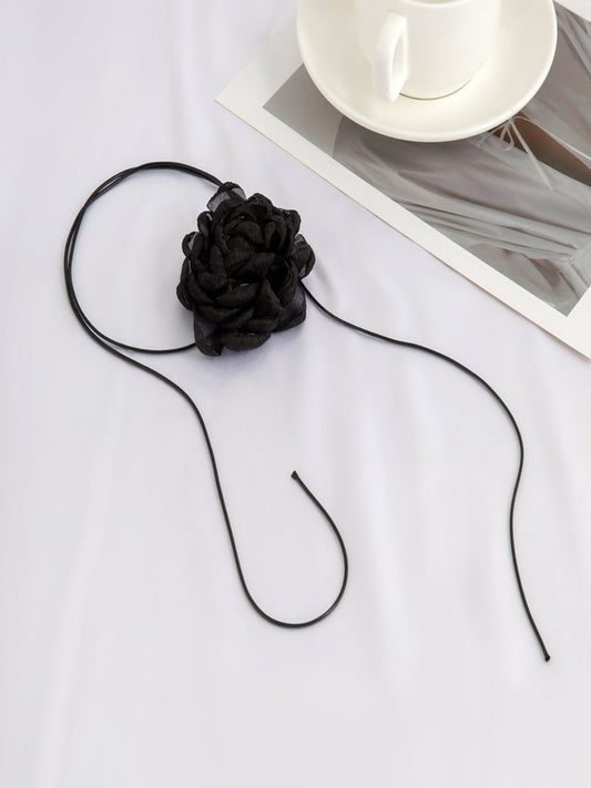 Mesh Floral Choker Necklace