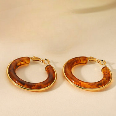 best brown resin hoop earrings collections