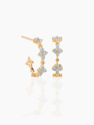 Florene Floral Half Hoops | 18K Plated