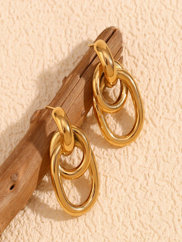 Trinity Loop Earrings | 18K Plated
