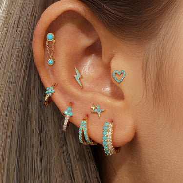 Blue Celestial Garden Earring Set | 18K Plated