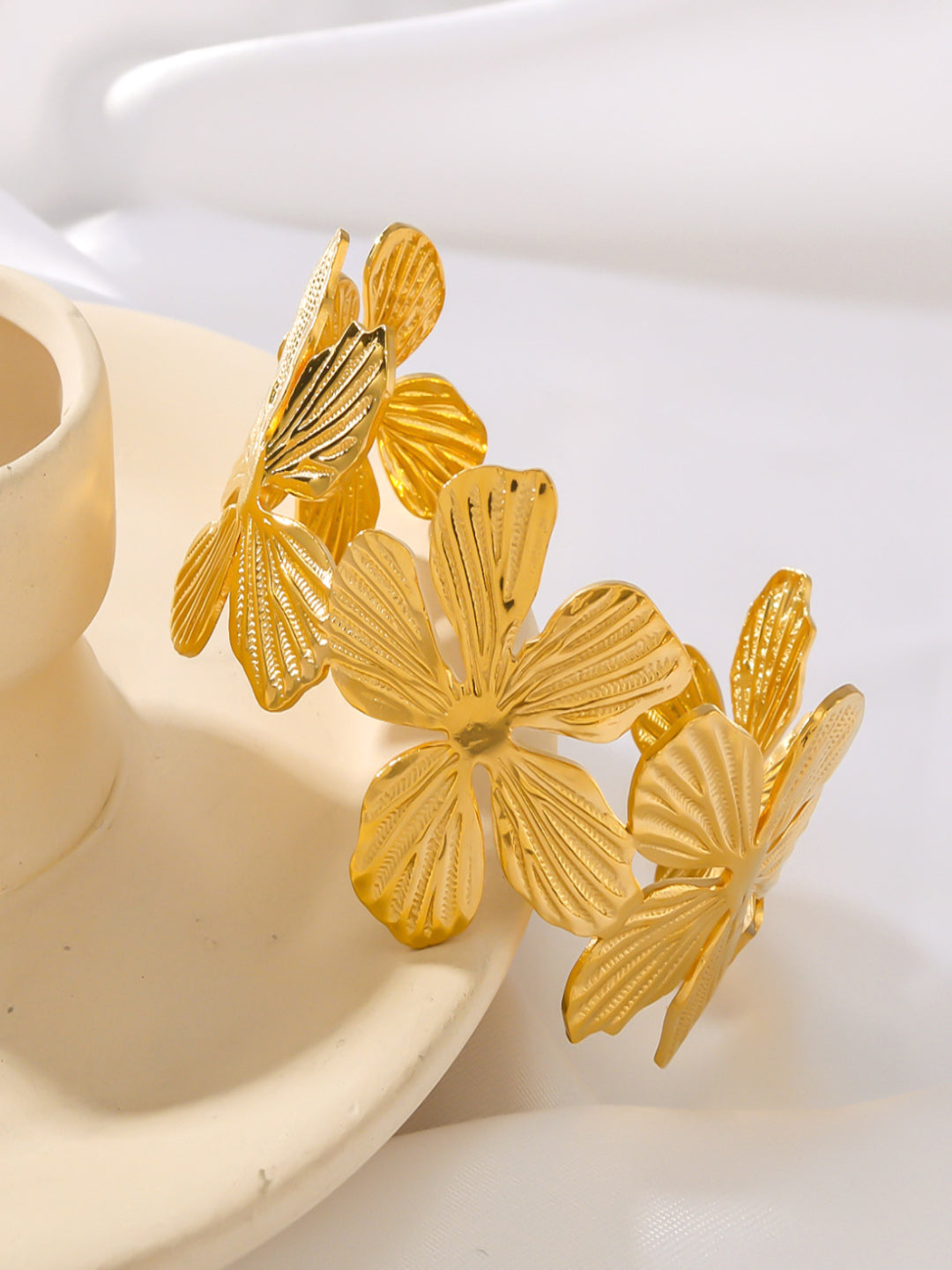 Alba Floral Cuff | 18K Plated