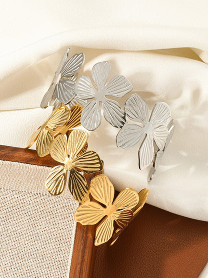 Alba Floral Cuff | 18K Plated