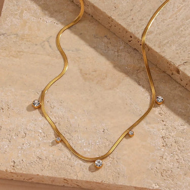 Glimmering Serpent Necklace| 18K Plated