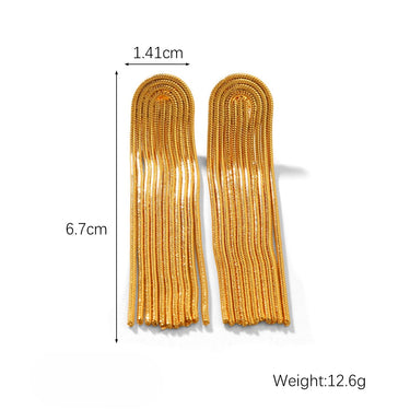 Cascade Fringe Earrings size