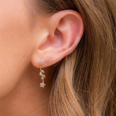 Floriette Pink Floral Drops | 18K Plated