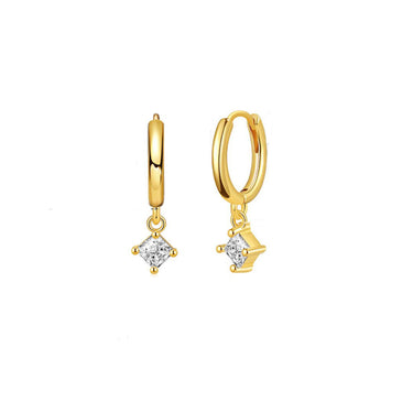 Evie Diamante Drop Huggies | 18K Plated