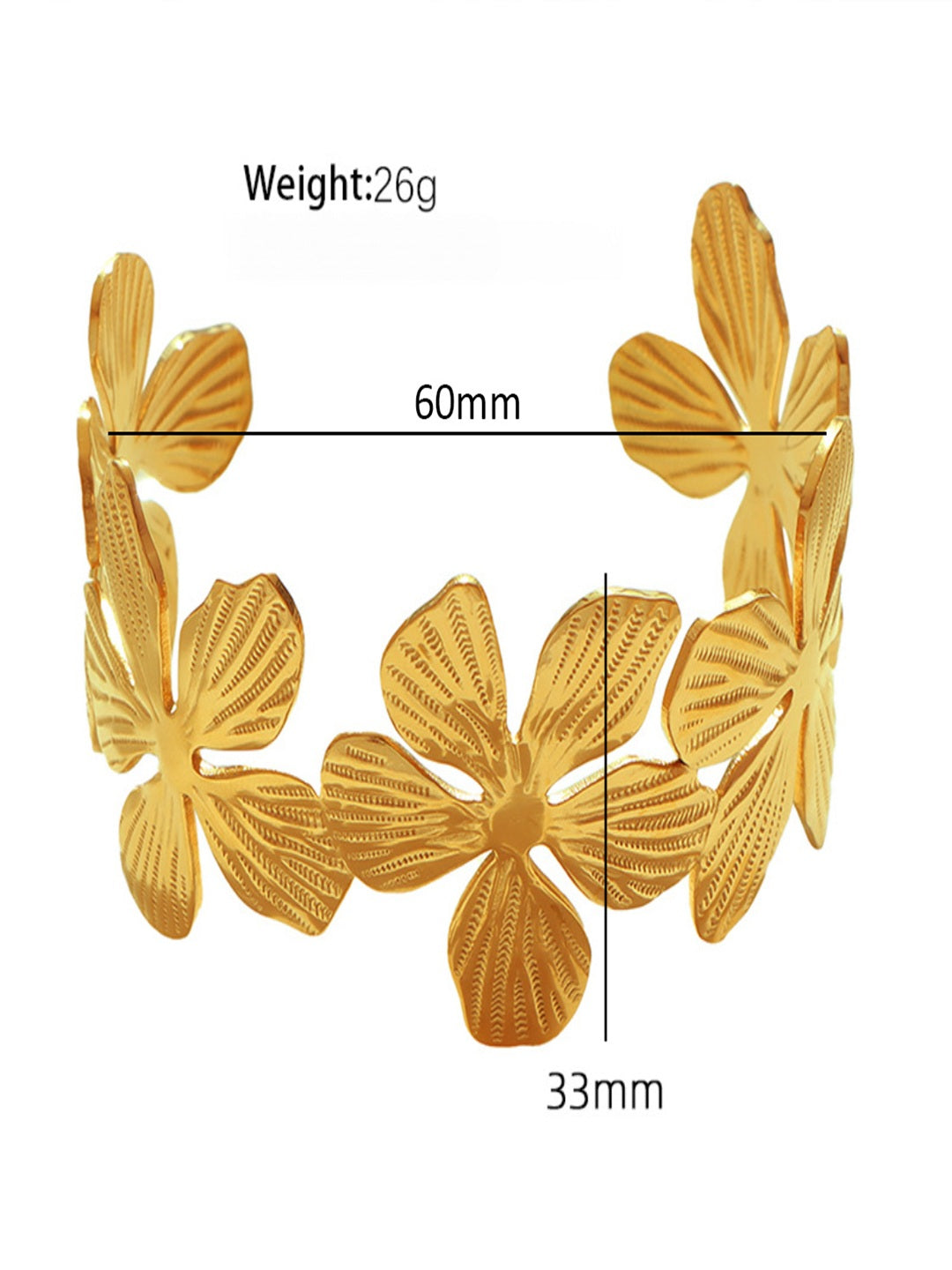 Alba Floral Cuff | 18K Plated