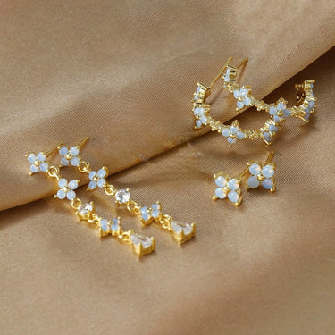 Bloomlight Floral Earring Set  | 18K Plated