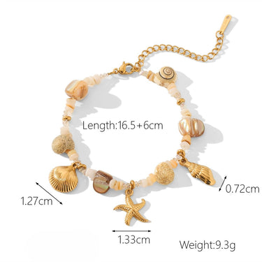Seashell Charm Bracelet size