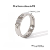 Silver Zircon Ring size