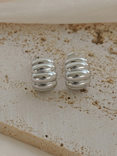 Small Croissant Half-Hoops | 18K Plated