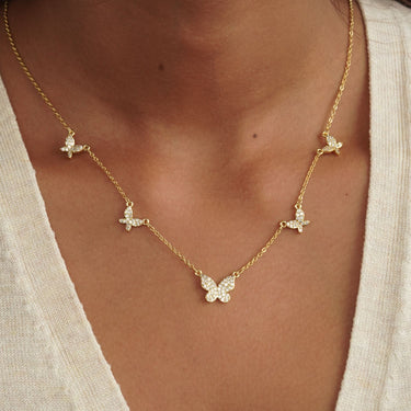 Aisha Butterfly Necklace | 18K Plated