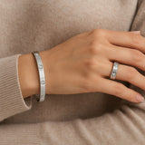 Silver Zircon Bracelet & Ring Set