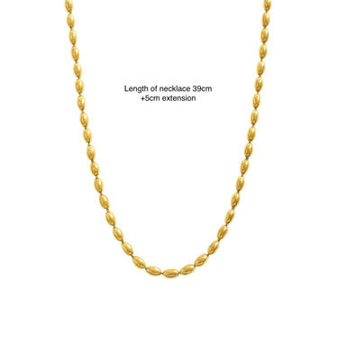 Anti Tarnish Beaded chain size