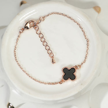 Rosette Charm Necklace and Bracelet Set | 18K Plated