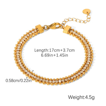 Laya Zircon Bracelet Size - Fashion Jewelry